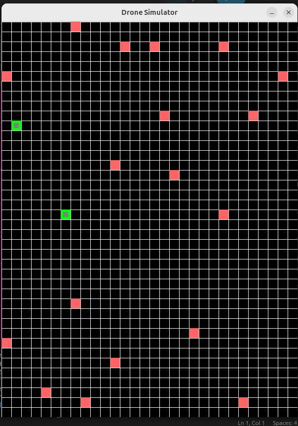 // two-drone coordination simulation