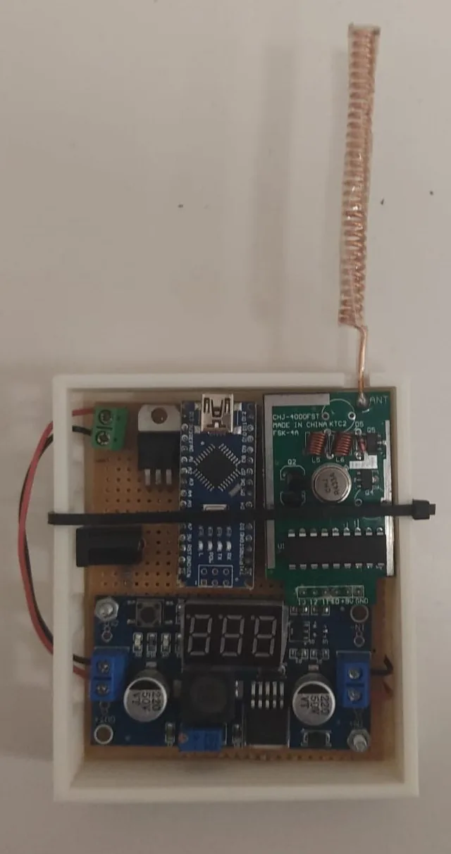 // radio receiver and control electronics