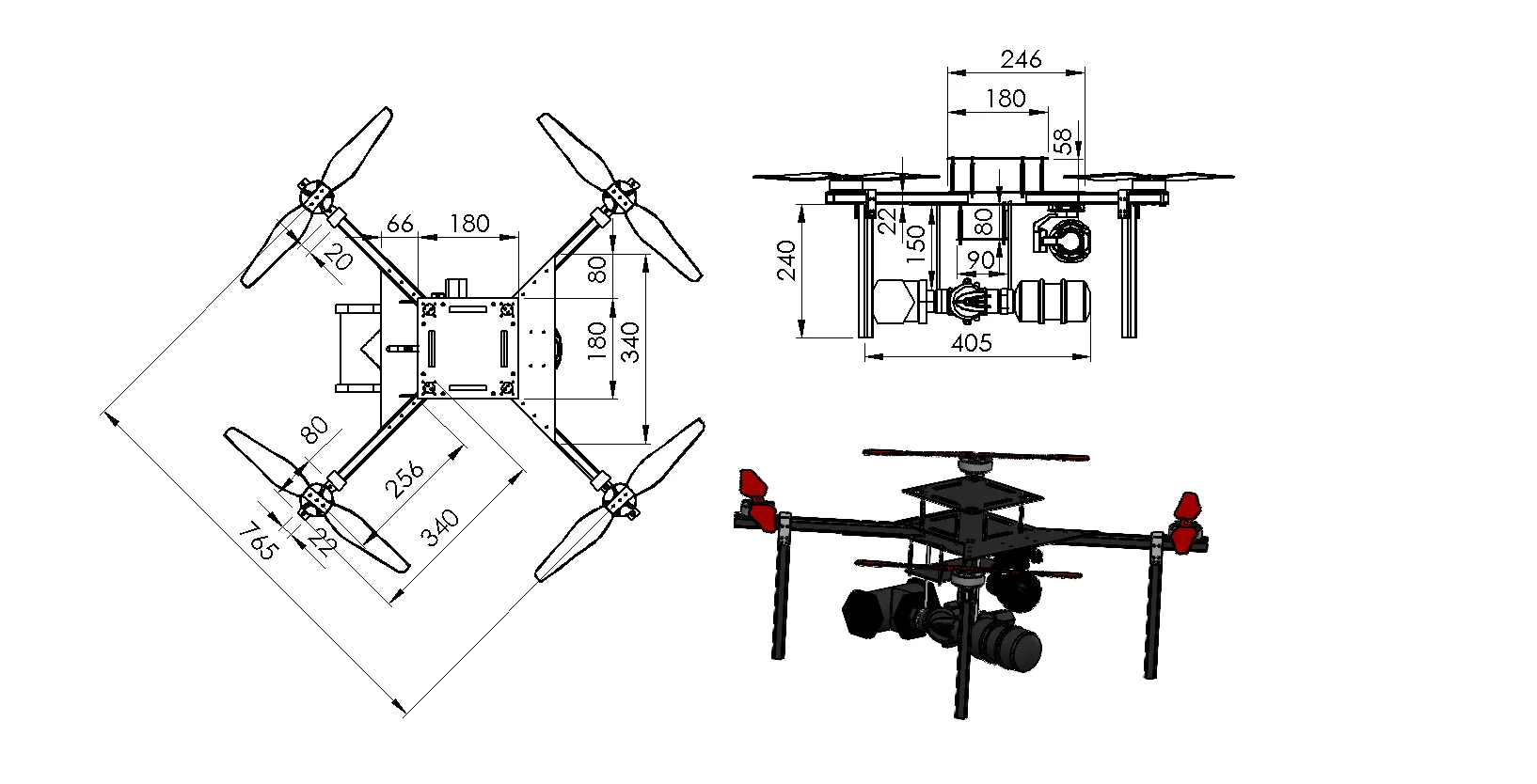 // UAV flight electronics wiring diagram
